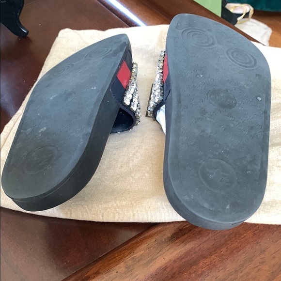 Gucci Black Crystal Embellished Slides - Picture 3 of 3